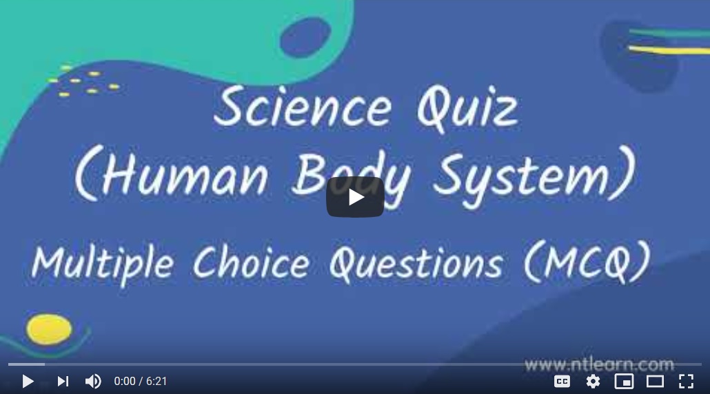 NTLearn - Science Quiz on Human Body System